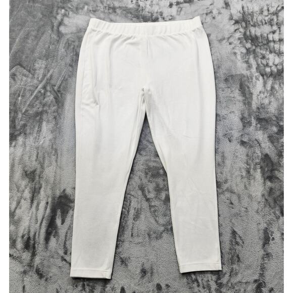 Vintage Blair Pants Womens 2XL White Pull On Ankle Legging Skinny Casual Stretch - Picture 1 of 9